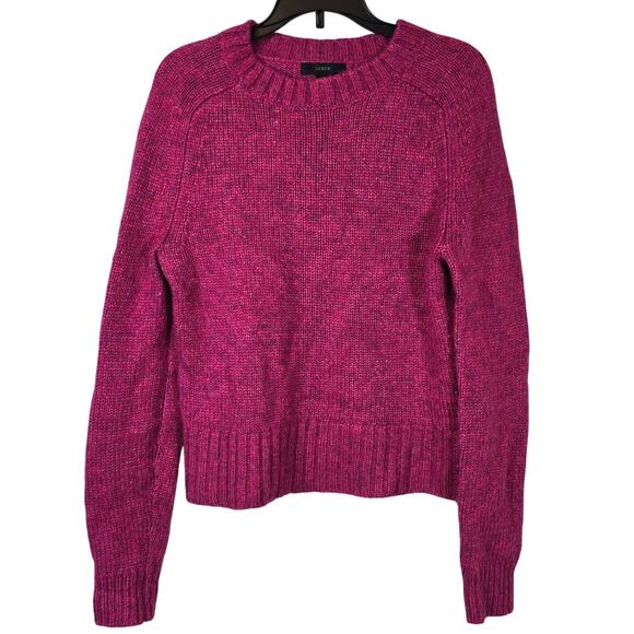 J.Crew Sweater Women's XS Pink Alpaca Wool Blend Crew Preppy Casual Academia - Picture 1 of 6